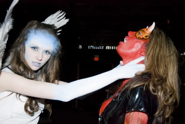 Angel Choking Devil - Credit- iStock - 135893496