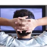 Man Watching TV Man Watching TV